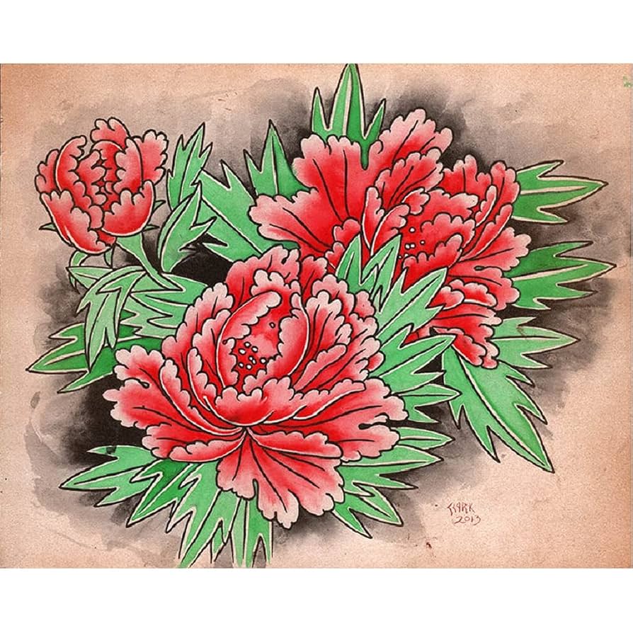Amazon.com: Botan In Three by Clark North Japanese Red Peony