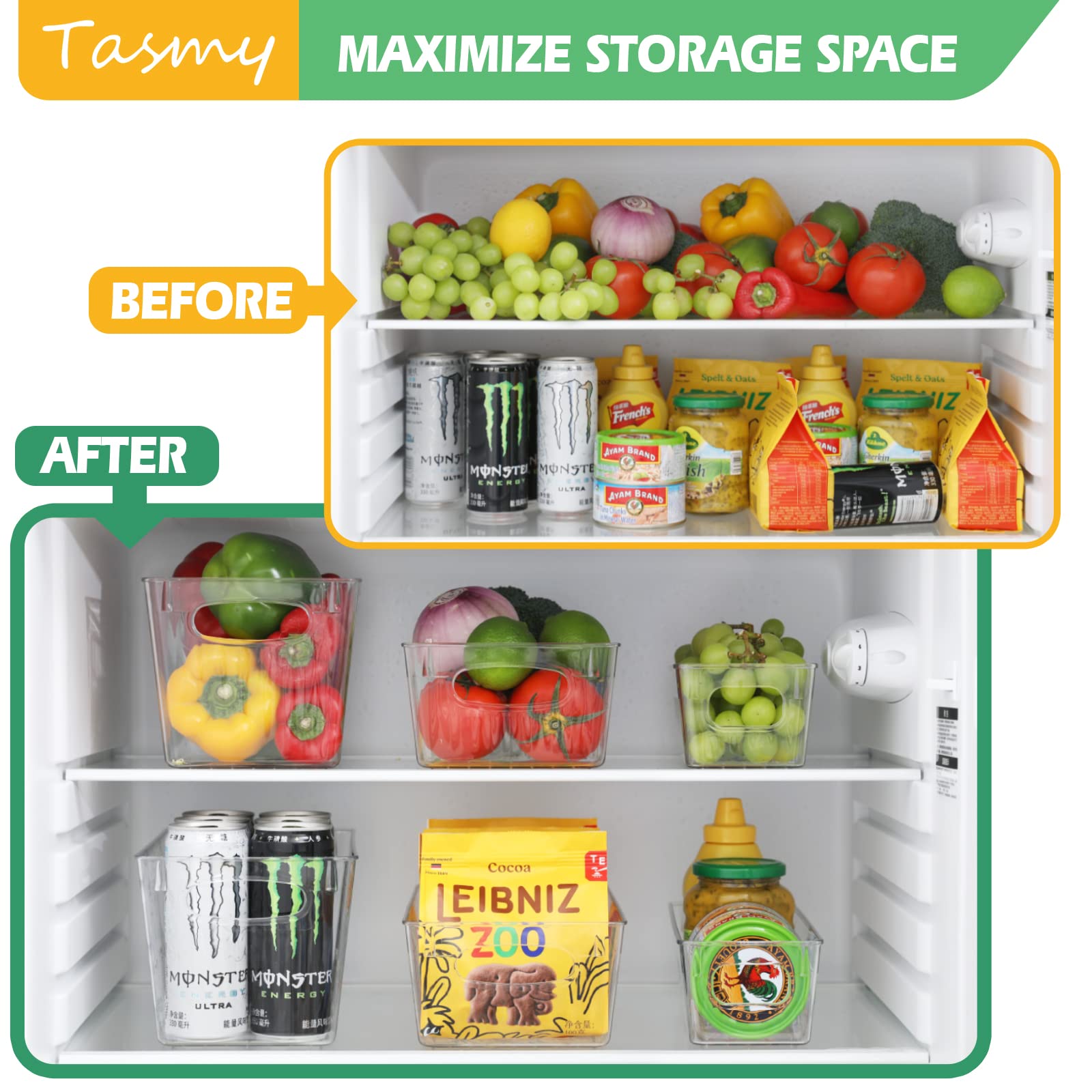 Gefrierbox Organizer Mit Streifen-Design - Praktische Aufbewahrung Für TK-Ware