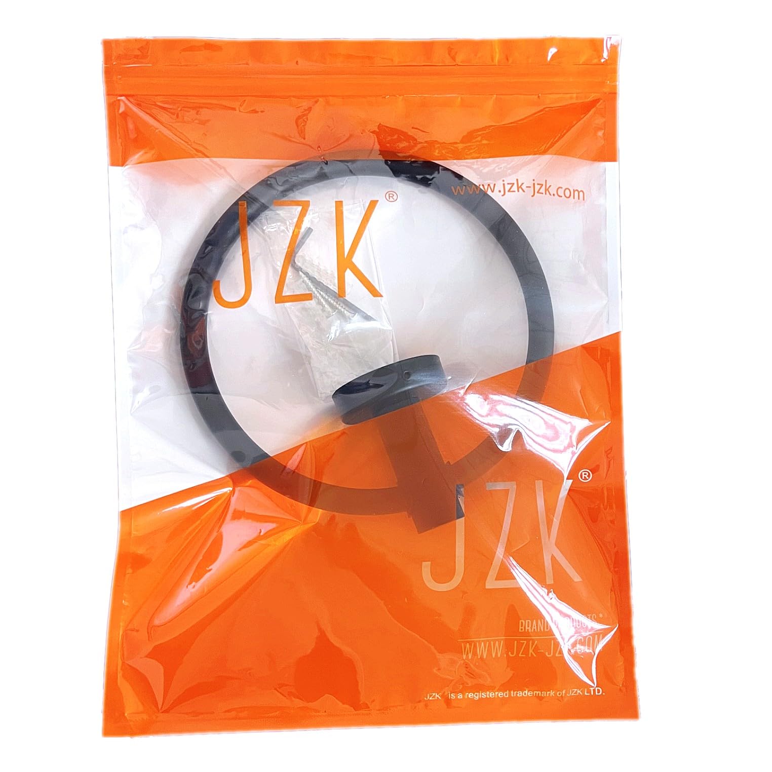 JZK Portasciugamani da bagno nero opaco da 16 cm montato a parete porta asciugamani rotondo moderno porta asciugamani in acciaio inox per bagno elegante anello asciugamano per