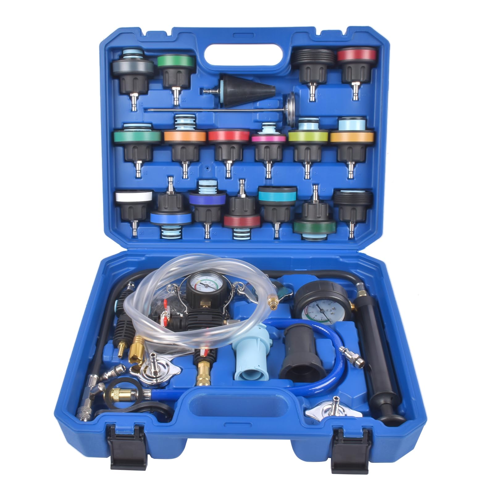 Universale Radiatore Pressione Tester Kit 31 Pezzi per Auto Sistema di Raffreddamento Test