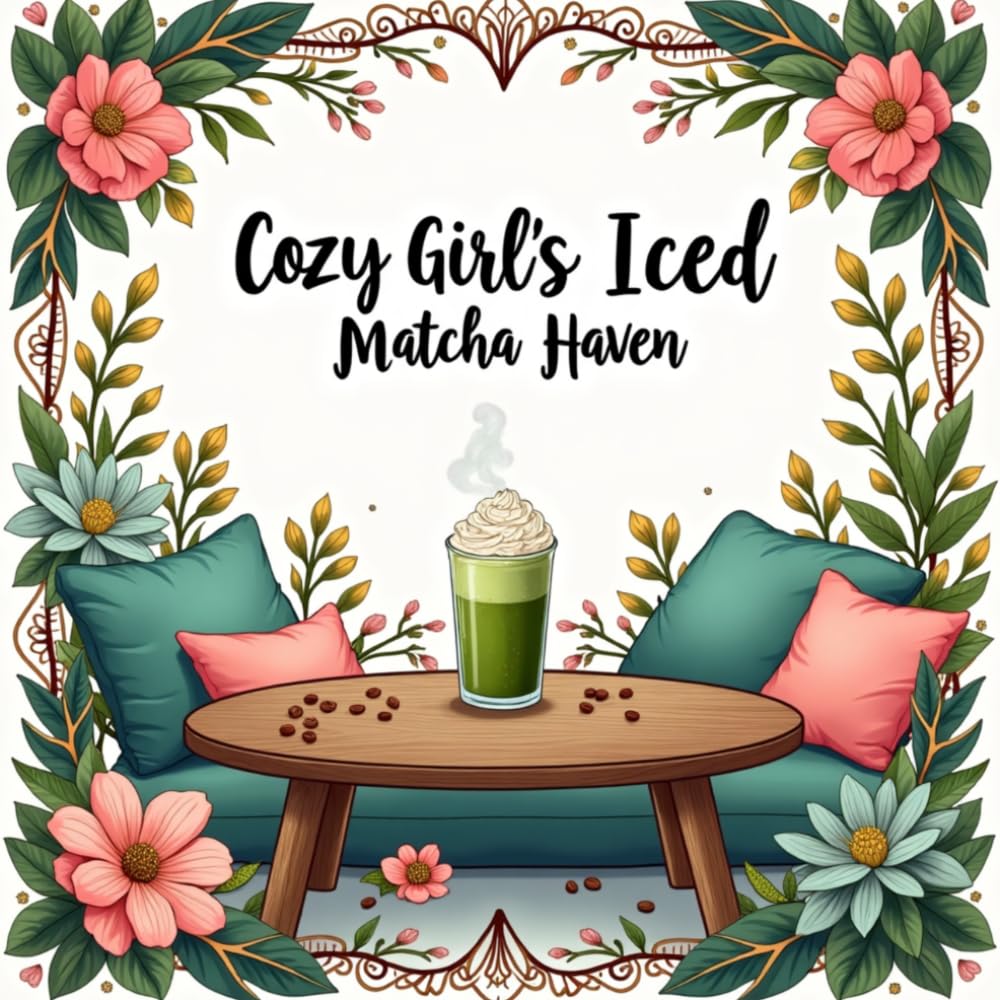 Cozy Girl Coloring Book: Iced Matcha Lattes: Unwind, Sip & Color Your Way to Calm Bliss