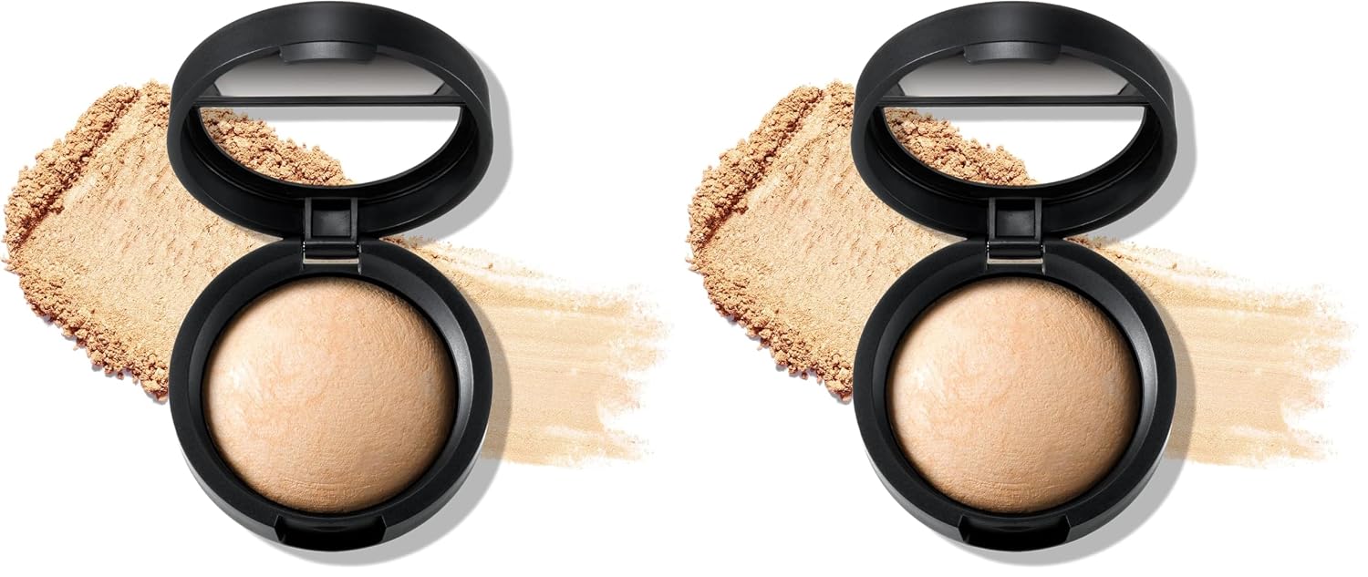 LAURA GELLER NEW YORK Baked Natural Glow Highlighter Radiance Enhancing Makeup, French Vanilla (Pack of 2)