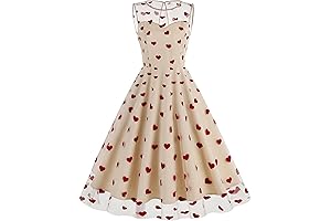 Floral Embroidered Dress for Valentine's Day