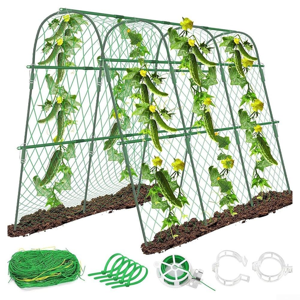 Traliccio Cetrioli a U 1.2m Acciaio Rivestito | Acciaio rivestito PE, anti-ruggine, , per ideale per cetrioli, pomodori, resistenza UV garantita
