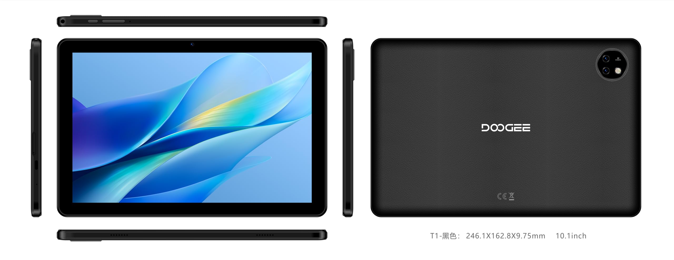 T10W Android 15 Tablet 10 Zoll 16GB RAM +128GB ROM (2TB TF) 2025 Neueste Tablet mit SIM Card Slot, 8000mAh Gaming Tablets Android 4G LTE/5G WiFi, Dual Kamera, BT5.0/ OTG/Face ID/USB Type C