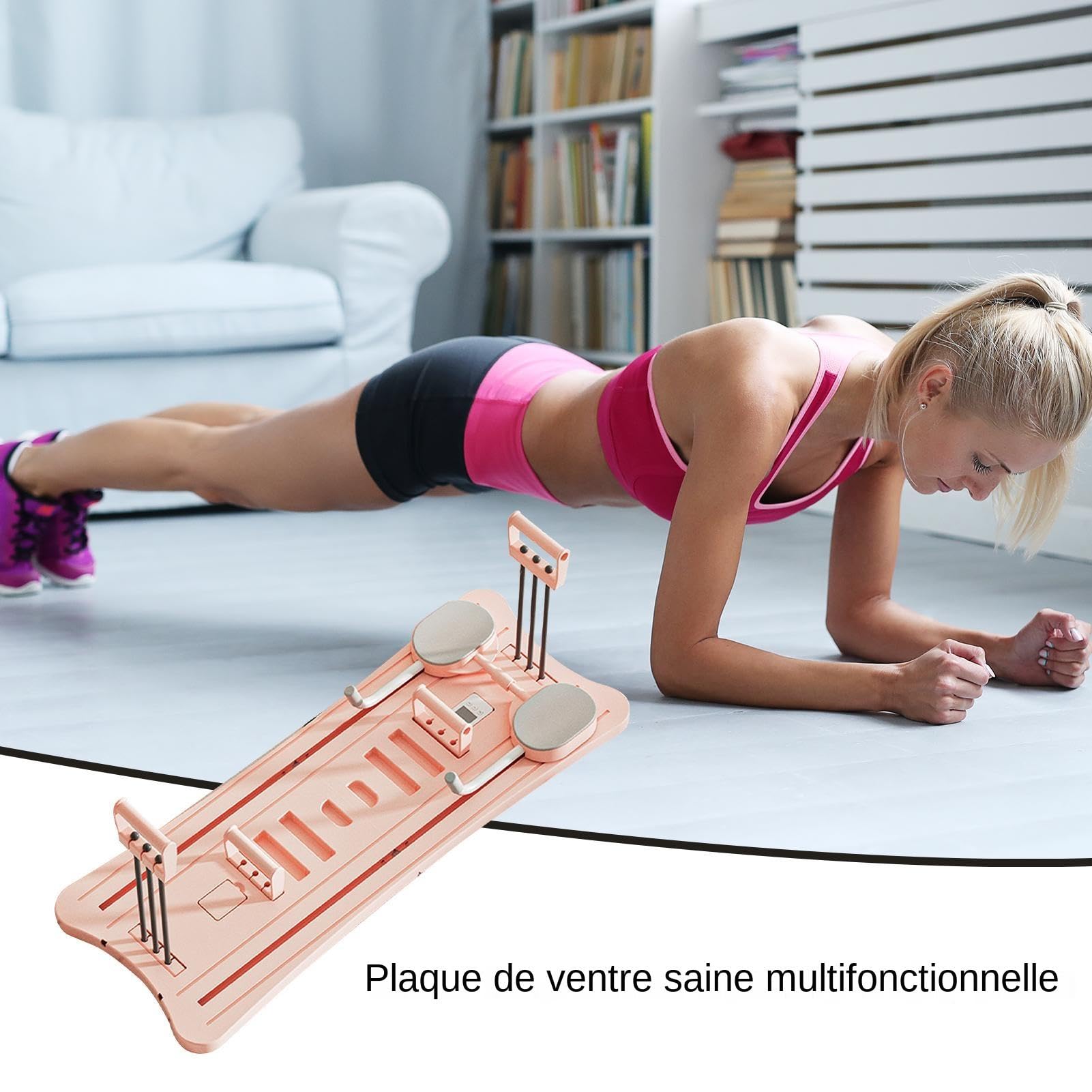 Planche Abdominale Pilates Pliable - Multifonction Avec Roue Et Corde | Fitness Maison, Gainage, Musculation