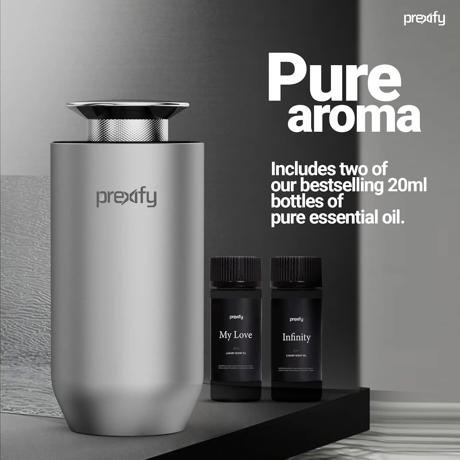 Smart Car Aroma Diffuser ‐ USB Rechargeable, 3 Intensity Modes, Long-Lasting Aroma, Travel Friendly