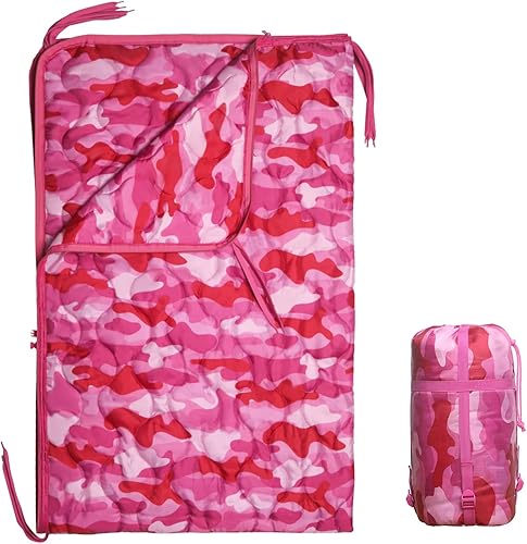 GHILEO Manta Woobie, forro de poncho militar con cremallera, saco de dormir militar, con una bolsa de transporte de compresión, para senderismo,