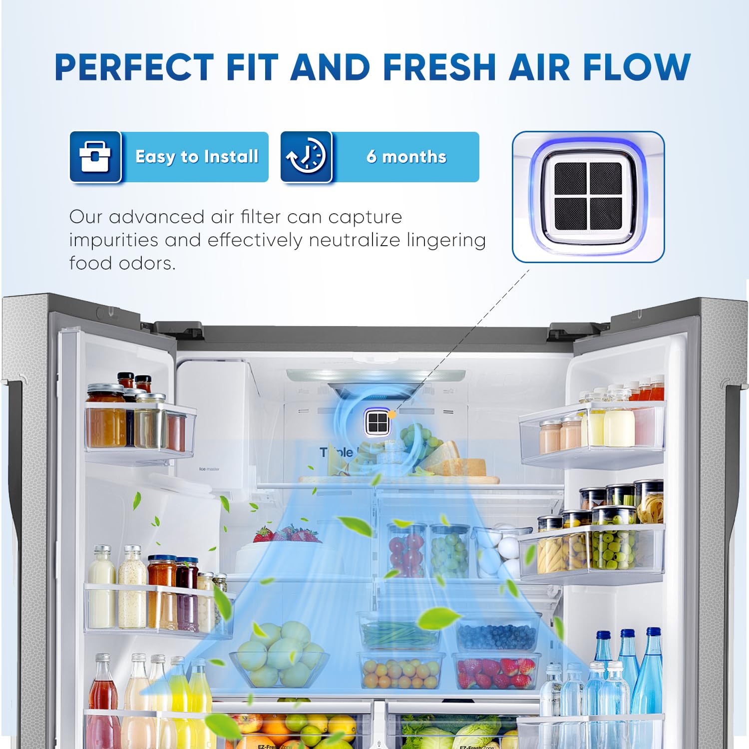 6 sztuk Fresh Air zamienny filtr powietrza, lodówki filtr powietrza, zamiennik lodówki/lodówki/oczyszczacza powietrza LG LT120F, LFX31925SW, LFX31925SB, Kenmore 469918