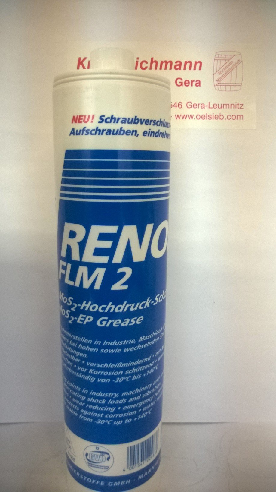 FUCHS RENOLIT FLM2 Mehrzweckfett m. Festschmierstoffen Schraubkartusche 500g FUCHS RENOLIT FLM2 Mehrzweckfett m. Festschmierstoffen Schraubkartusche 500g