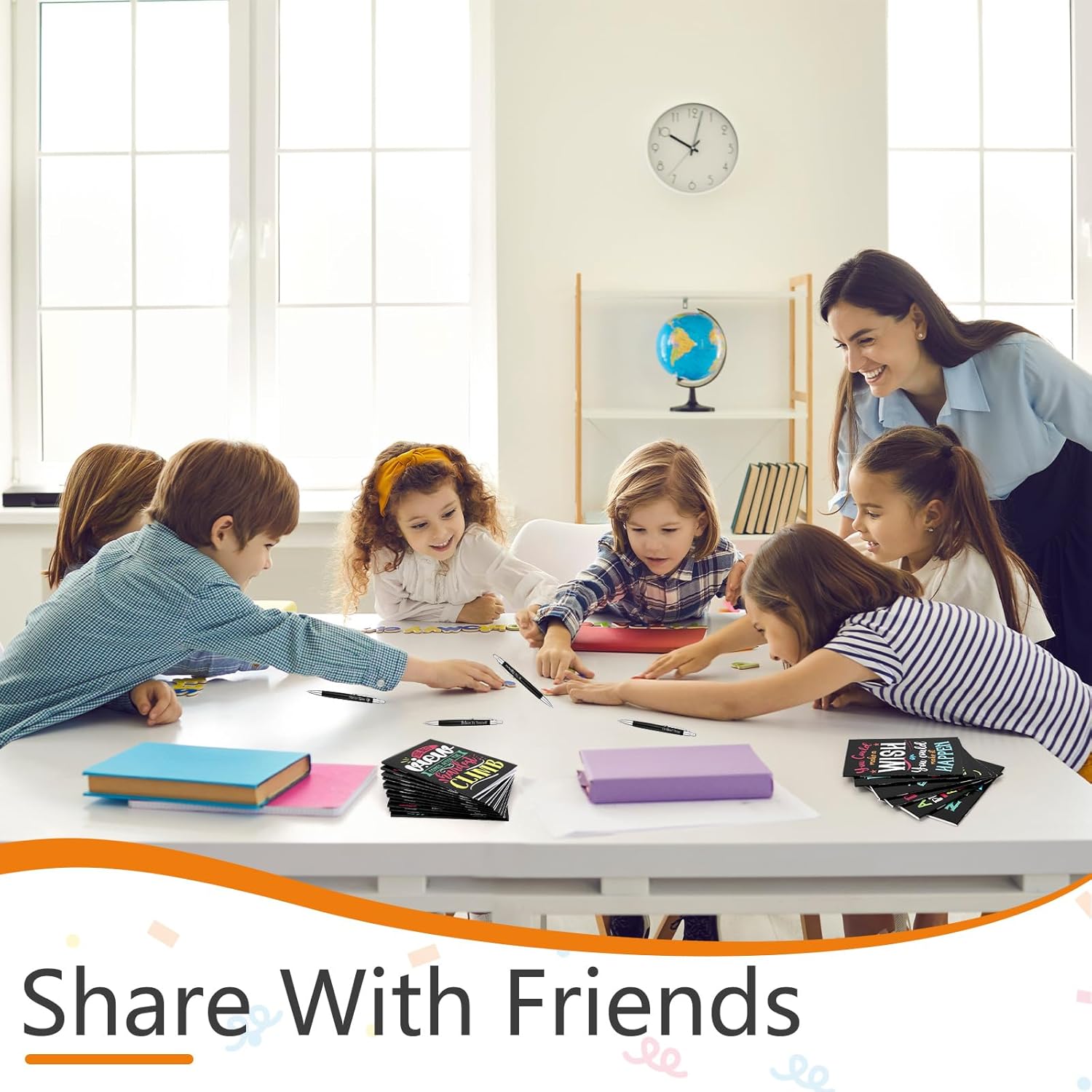 Yeaqee 72 Pcs Motivational Pens Notepads Gifts Set Inspirational Quote Ballpoint Pen Small Notebook Mini Journal Bulk Present Idea for Teacher Coworker Gifts Women Office School(Inspirational) - Image 4