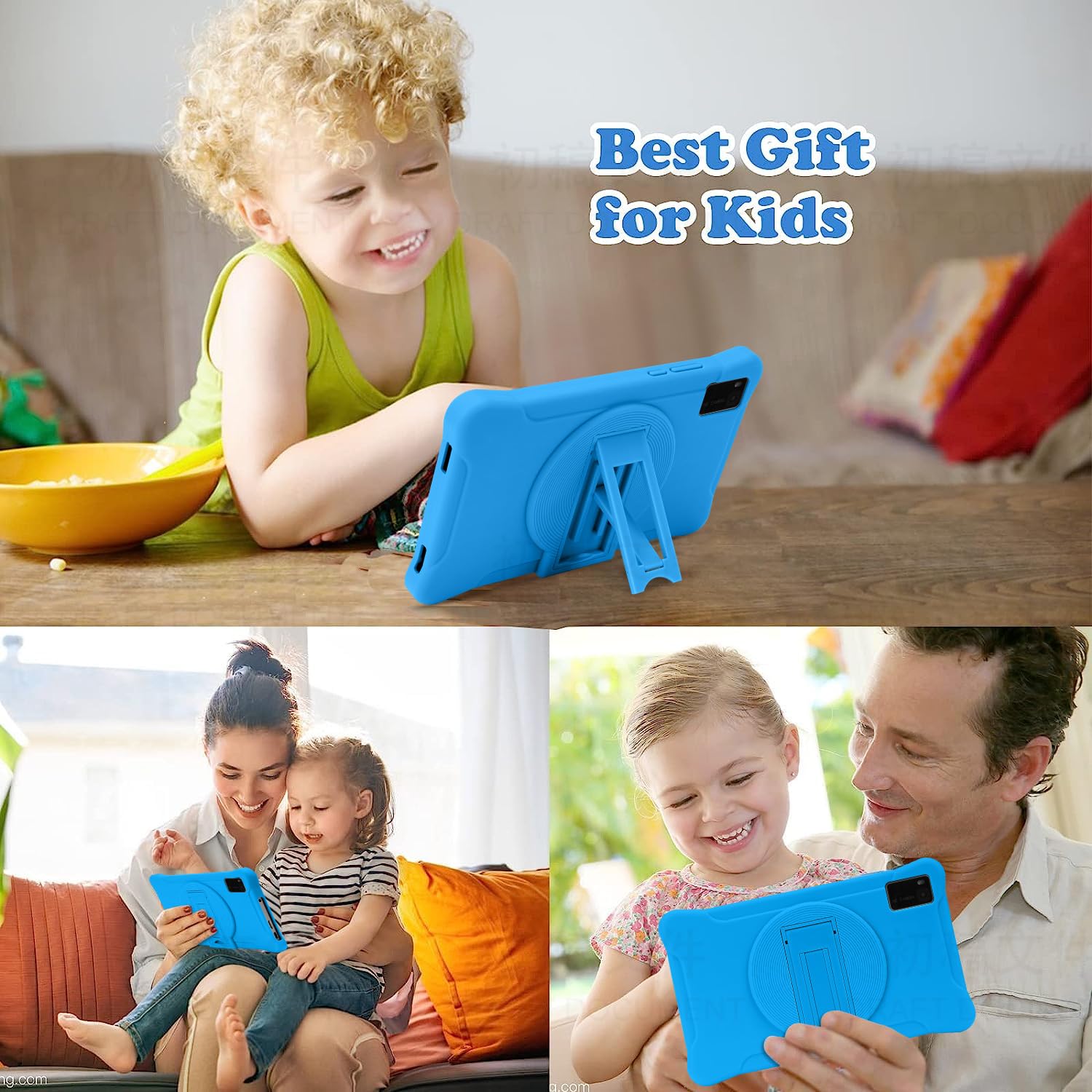 Tablet per Bambini 7 Pollici 8GB RAM 64GB ROM (TF CARD 128GB) Google Certificated Wifi Tablet PC con Custodia Protettiva Antiurto