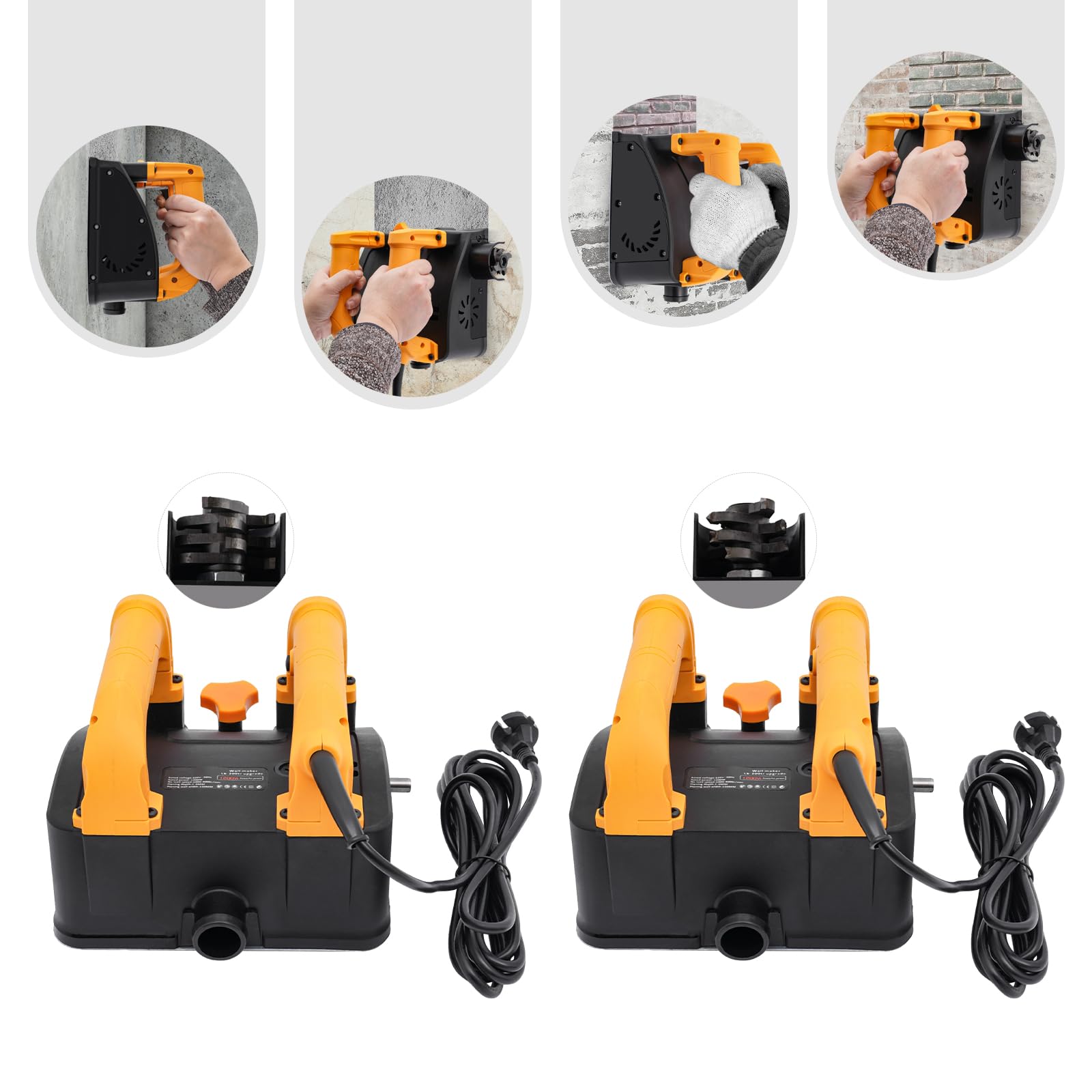 Smerigliatrice per muri, fresatrice per calcestruzzo, fresatrice per calcestruzzo, fresa per massetti, fresa per muri, 1000 – 4000r/min, smerigliatrice da parete, altezza: 1 – 4 mm