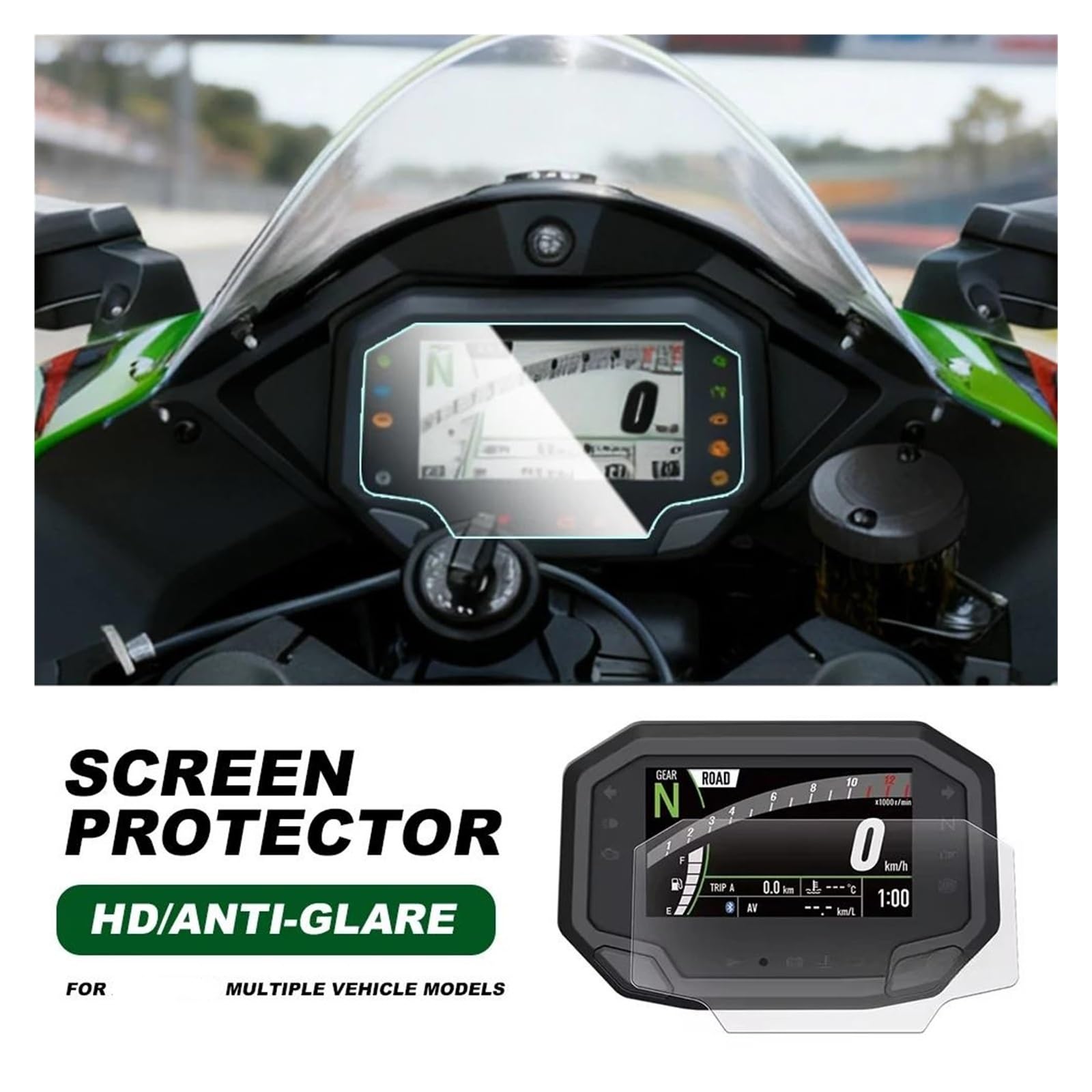 Schutzfolie Für Motorrad-TFT-Displays (Für Z1000SX, Z900, Z650, ZX-6R, ZX-4R, 650)(4 piece)