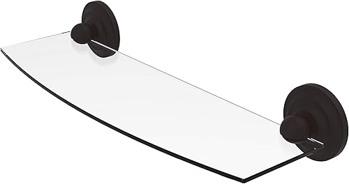 Allied Brass R-3318-ORB R 33 Regal Collection - Estantería de cristal de 18 pulgadas, bronce aceitado