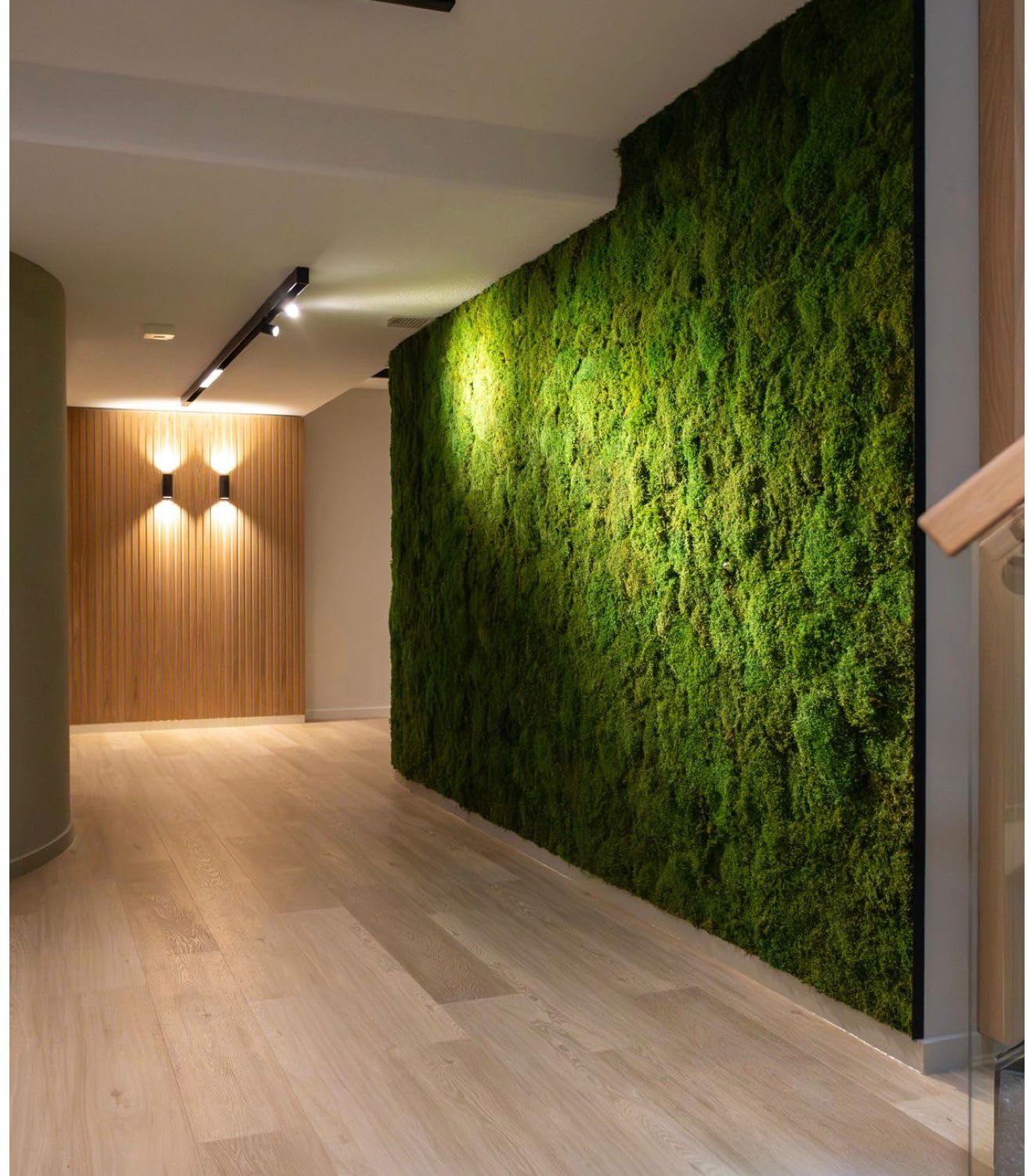 Pannello di Muschio Decorativo Stabilizzato 100x100 cm Effetto Bosco Verde Naturale per Pareti Vegetali Vetrine e Interior Design Senza Manutenzione, Realistico e Modulabile in Diverse Maniere