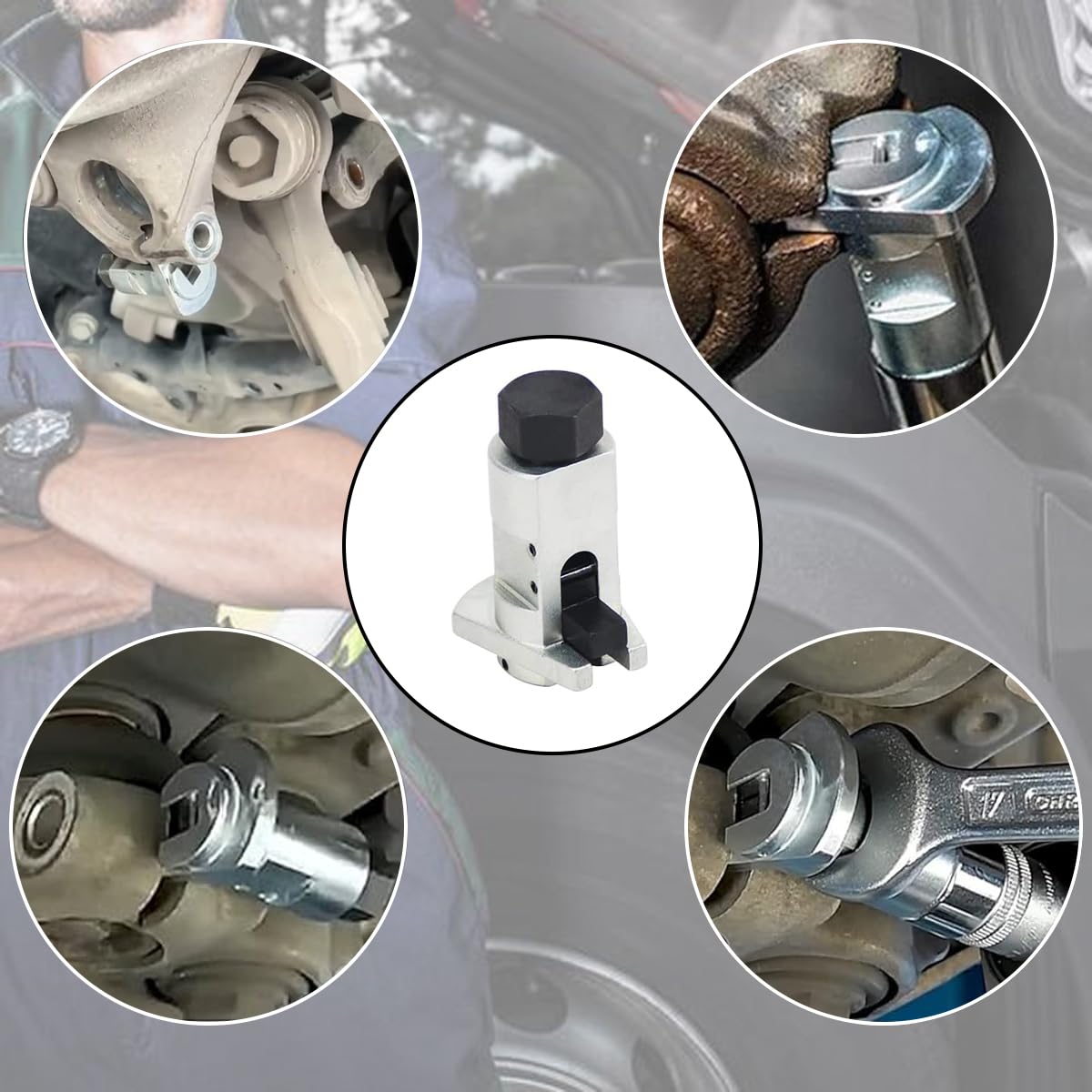 3 Piezas Separador de Puntal de Suspensión 5,0-11,5 mm, Extractor Rodamientos Universal, Extractor Cojinetes, Amortiguador Rueda Coche