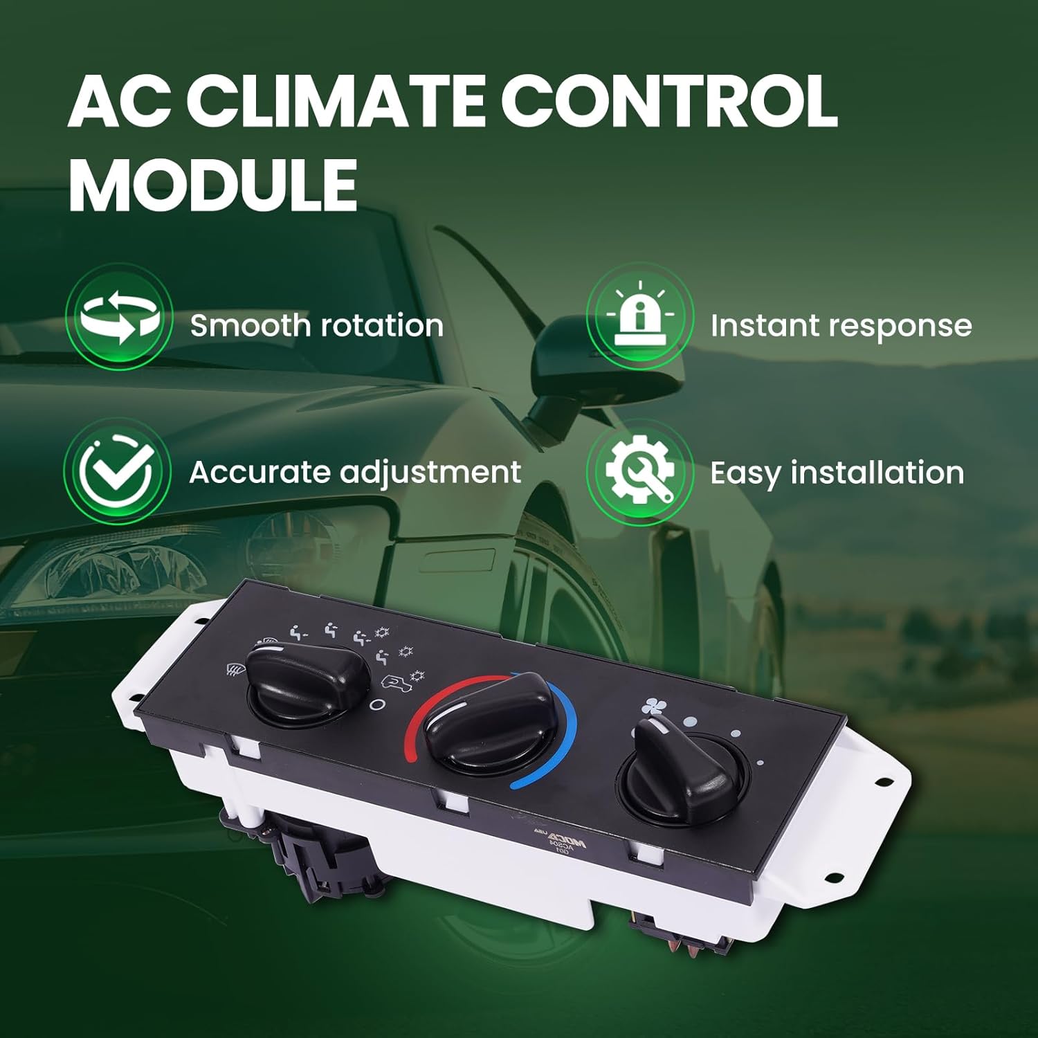 MOCA A/C & Heater Control Panel with Blower Motor Switch Fit 2002-2006 for Jeep Wrangler with Air Conditioning Right Hand Drive ONLY, 1999-2001 for Jeep Wrangler
