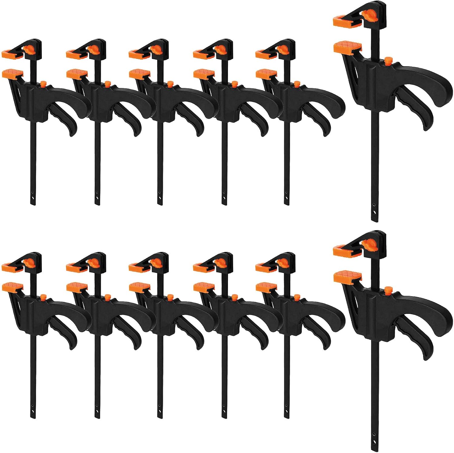 12 Pack 4 Inch Bar Clamps for Woodworking Quick Grip Clamps Trigger