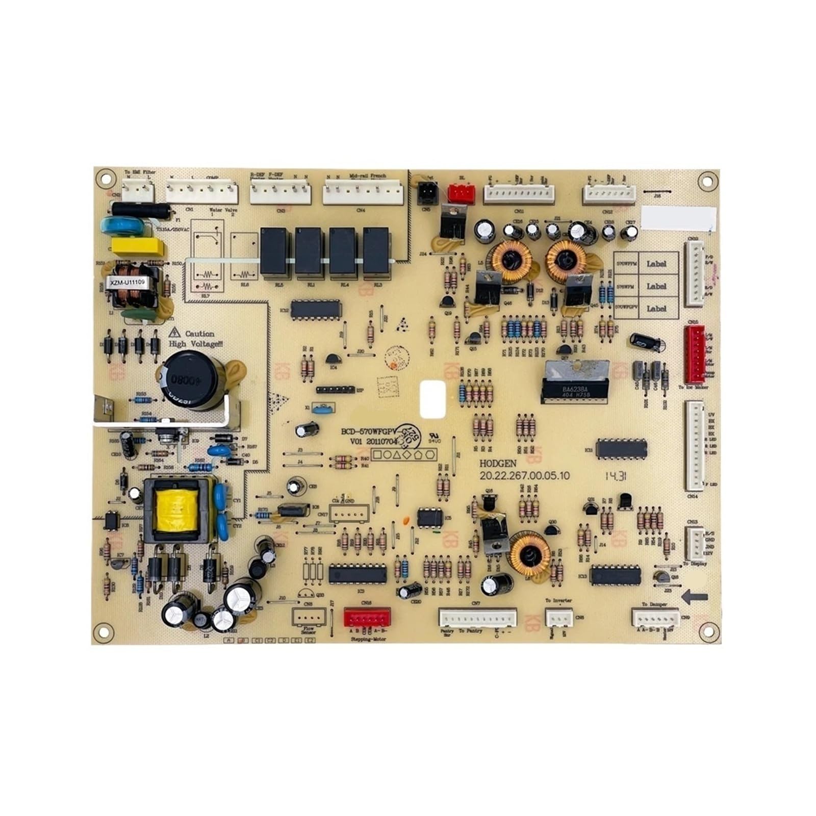 Replacement Refrigerator PCB Board ，Compatible For Midea， Refrigerator Control Board BCD-570WFGPV-C Circuit PCB 50230101003B
