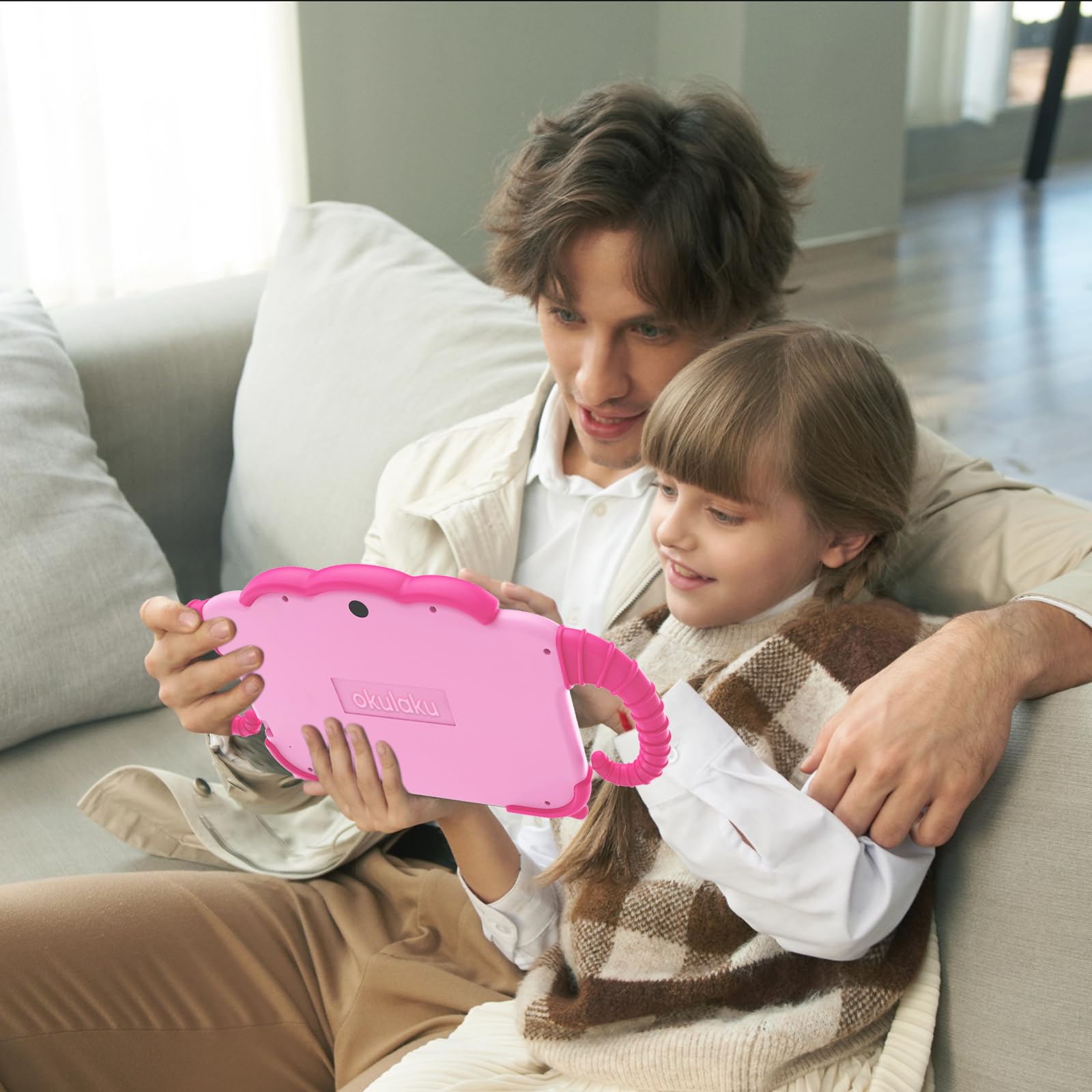 Tablet Android da 7 Pollici per Bambini 3-14 Anni - 32 GB con Custodia, Sicurezza, GMS Certified, WiFi, Bluetooth, Google Play Store - per Ragazze e Ragazzi