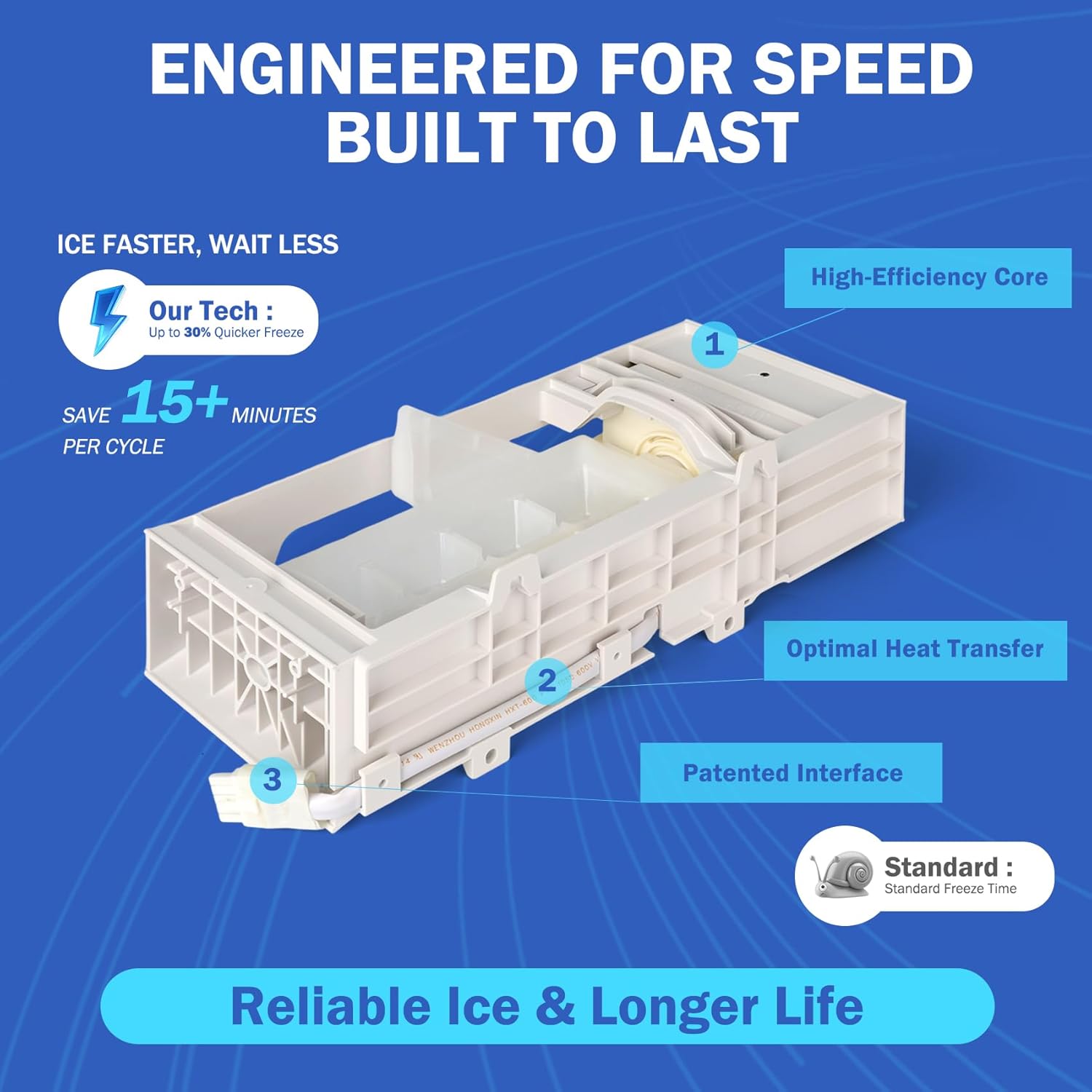 Refrigerator Ice Maker Replacement for W11546935 W11359448 W11700250 W11633658