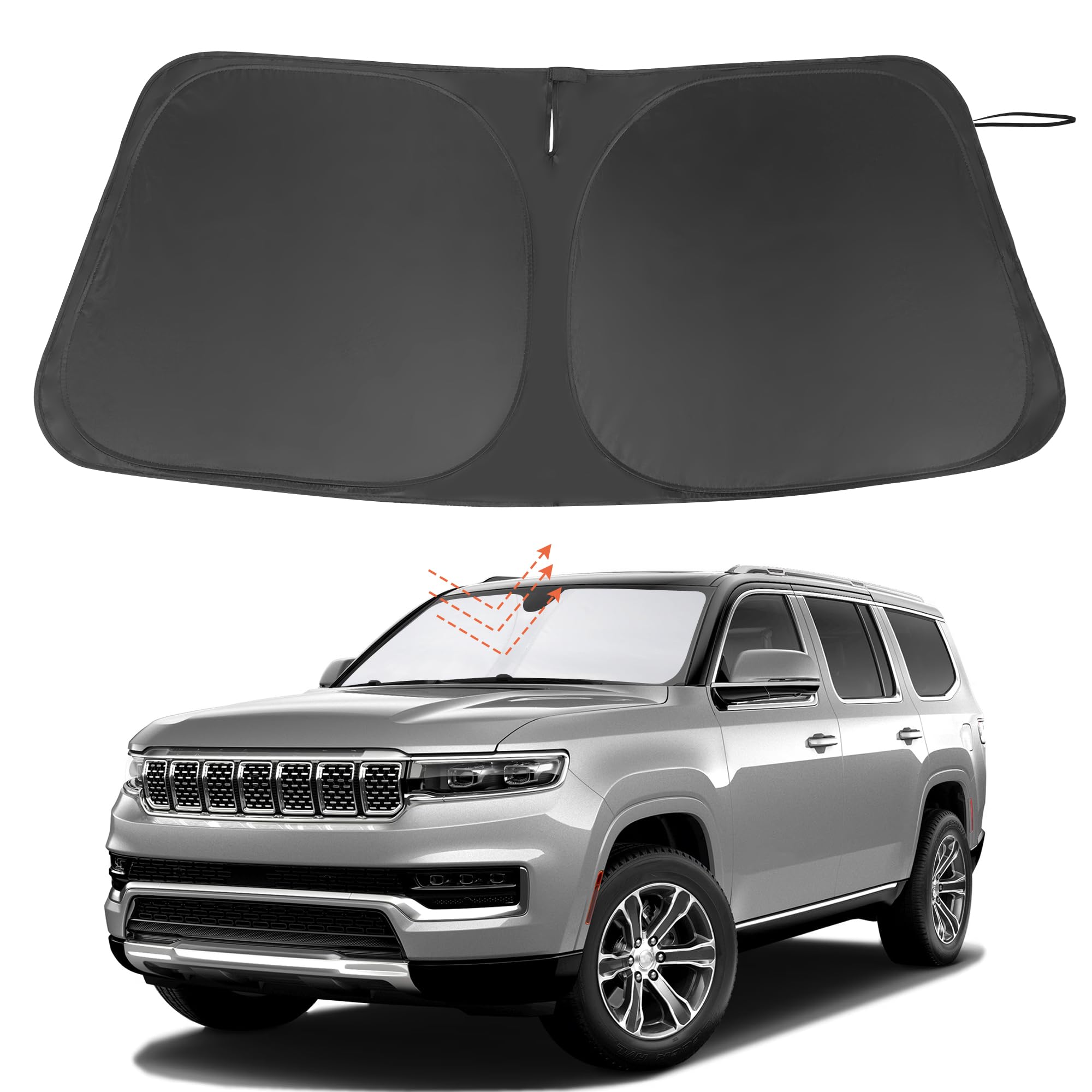 Windshield Sun Shade for 2022-2026 Jeep Wagoneer Accessories