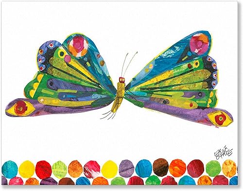 Oopsy daisy Lienzo decorativo de pared de mariposa de Eric Carle, 18 x 14, multicolor