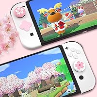 Vista 4 de Tapas de agarre para el pulgar, bonitos agarres para Nintendo Switch, funda de silicona suave compatible con Nintendo SwitchSwitch OLEDSwitch Lite