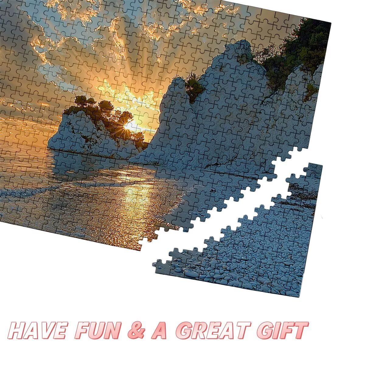 Puzzle 2000 Pezzi Paesaggi, Puzzle Spiaggia per Adulti, Puzzles in Legno Intrattenimento Creativo, Divertimento, Puzzles Educativi Classici con Confezione di Alta Qualità Idea Regalo Donna Decor -2496