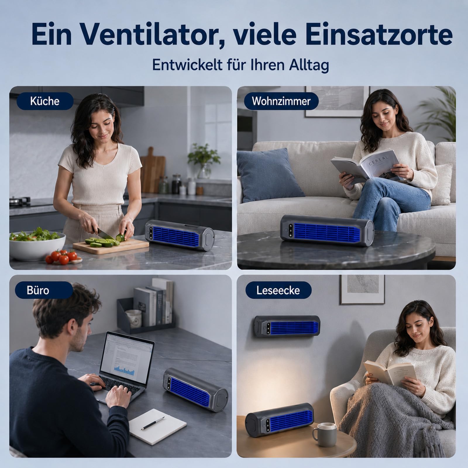 Coldeez Kühlkönig Cooling Ace Chill Pro Drei Leistungsstufen Wandaufhängung Ohne Bohren Tragbare Grau