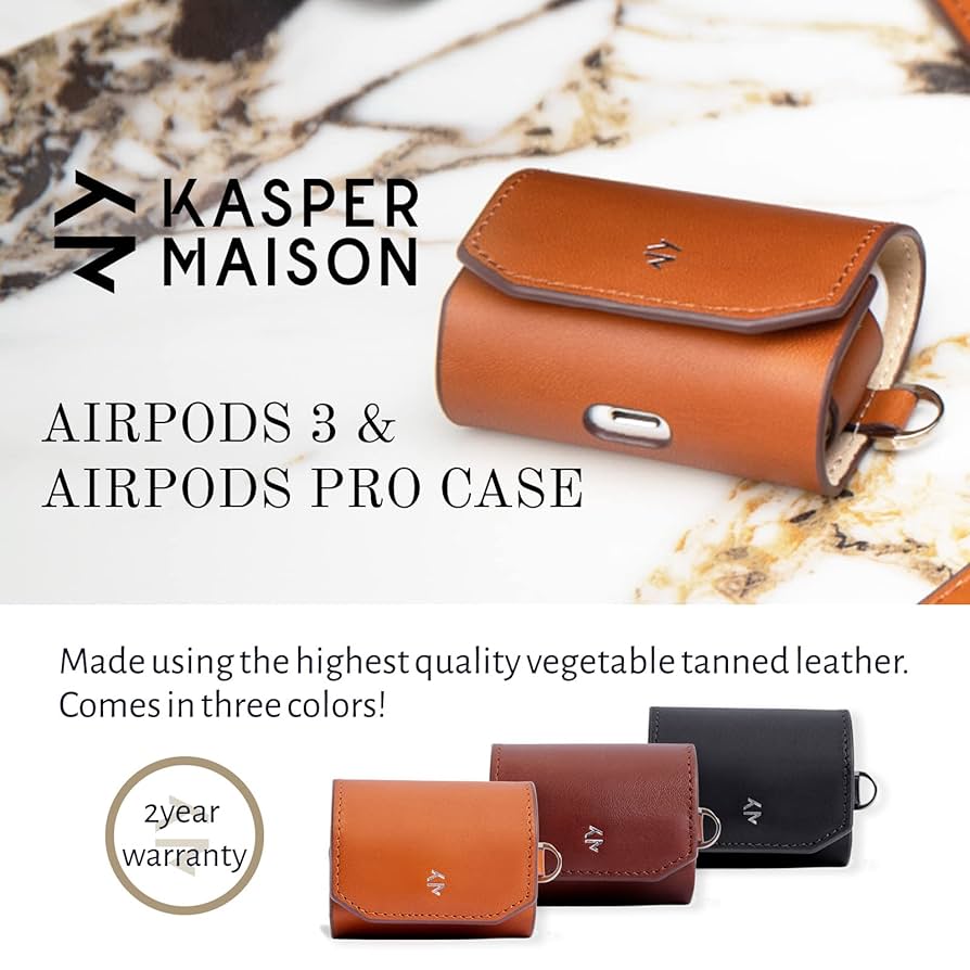 Amazon | Kasper Maison 本革 airpods pro ケース - Apple