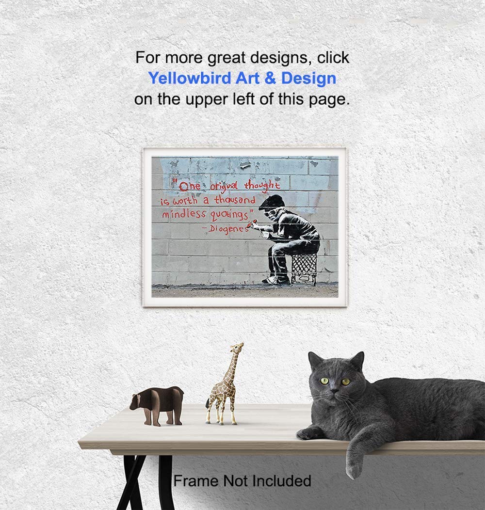 Amazon.com: Banksy Original Thought Graffiti 8x10 Wall Decor