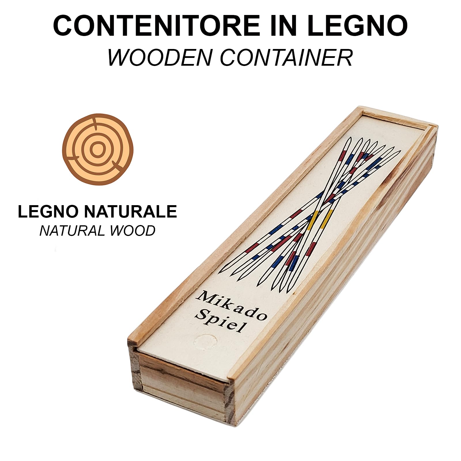 FAST WORLD SHOPPING - Gioco Mikado Spiel, Bastoncini in Legno Colorati, Shangai Gioco da Tavolo di Società, Shanghai Classico per Gruppo, Abilità, Precisione, Divertimento Assicurato (Confezione da 2)