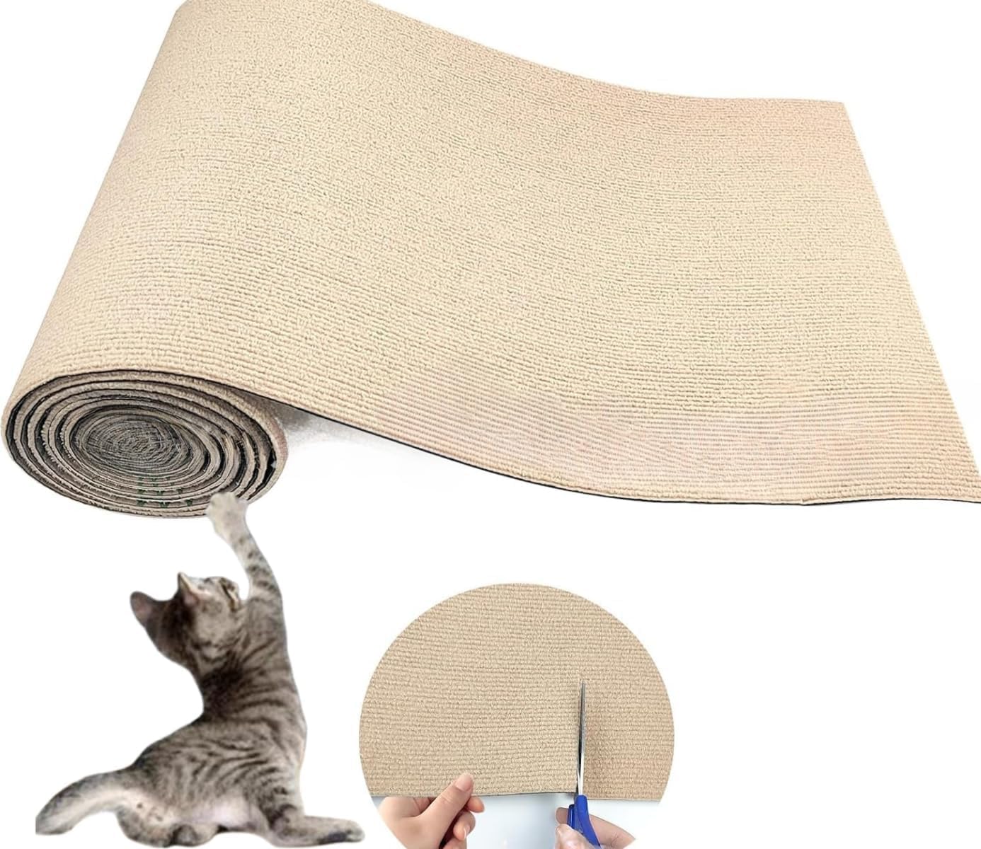 Amazon | Auyyhui 粘着式猫爪とぎポスト 猫用 爪研ぎマット 厚手