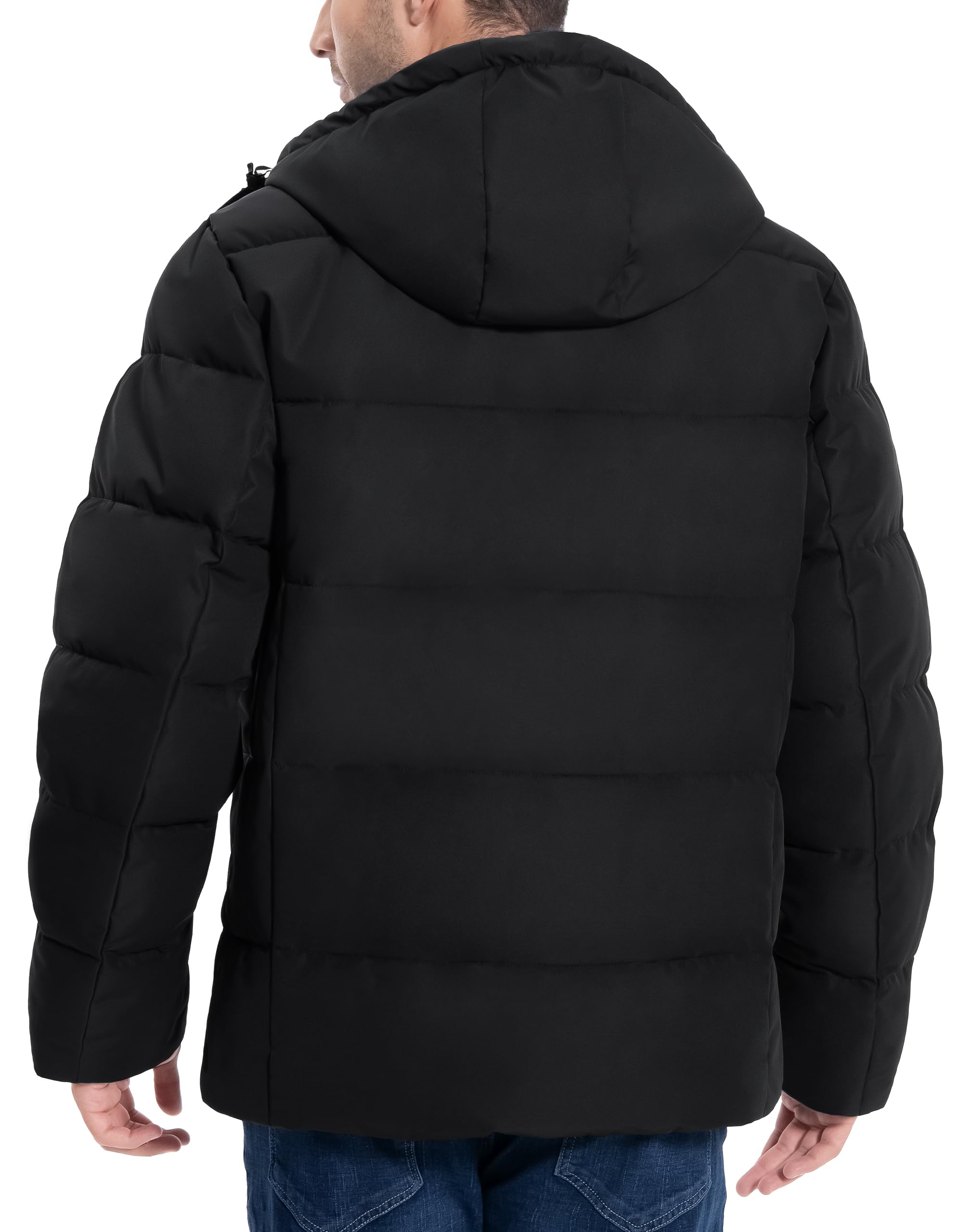 Pioneer Camp Herren-Wintermantel, warm, Winterjacke, wasserdicht, dick, isoliert, winddicht, mit Kapuze, Daunen, gesteppt