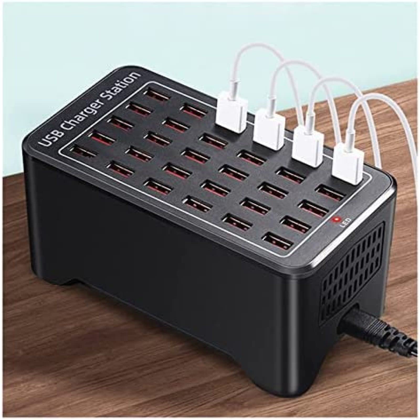 Cargador De Pared Cargador USB 10 15 20 25 30 Puertos 150W Universal Wall Desktop Estación De Carga Rápida Muelle para Teléfono Móvil Adaptador De Corriente Carga para Múltiples Dispositivos,USB D