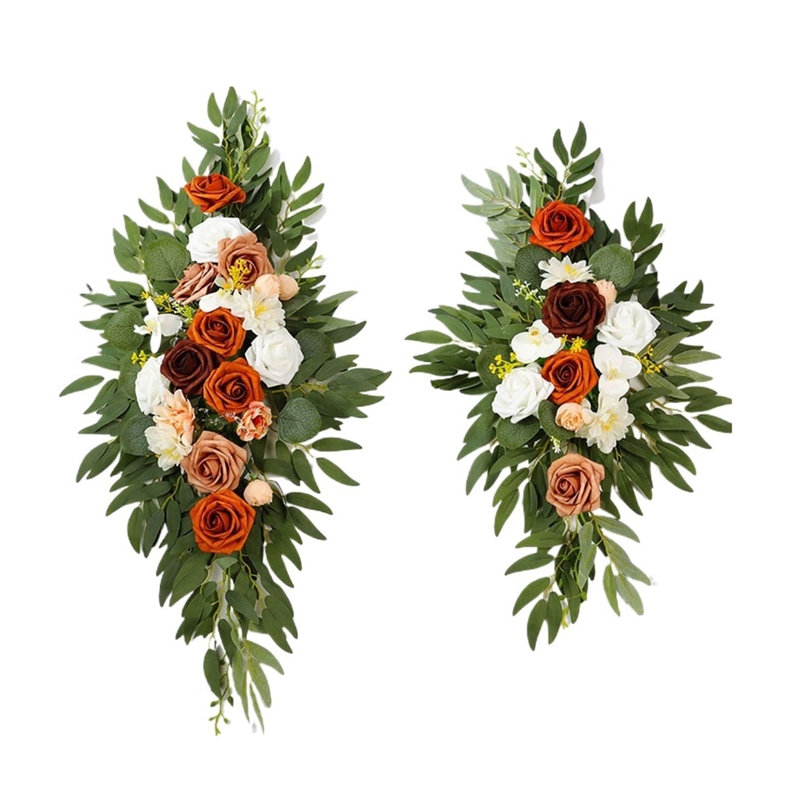 Zymjzbetic S4 Artificial Wedding Arch Flowers Kit Artificial Wedding Arch Flowers Kit Rose Garland Drapes For Decorations Welcome(S4)