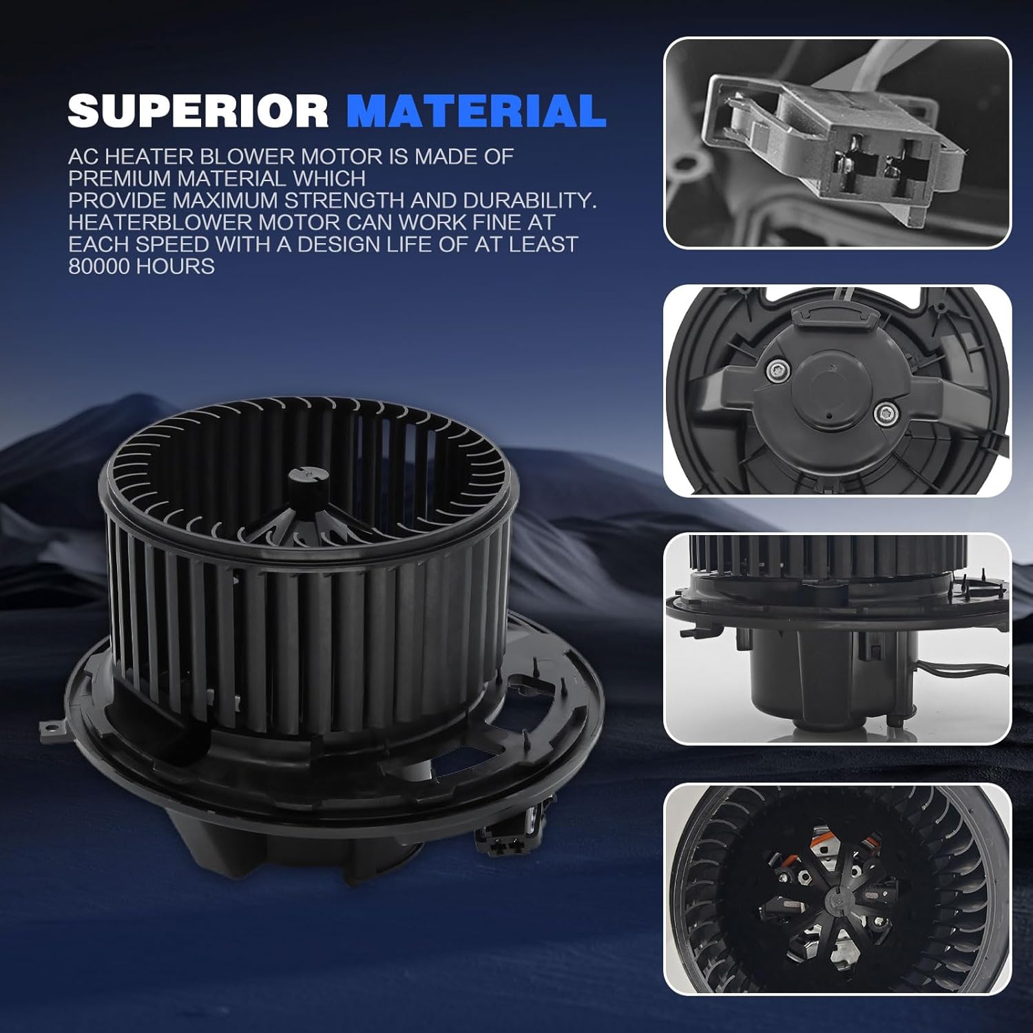 HVAC Heater Blower Motor Replacement for 2007-2013 BMW 328i 335i 128i 135i, 2006 BMW 325i 325xi 330i 330xi, 2007-2008 BMW 328xi 335xi AC Blower Motor with Fan Replace# 700218