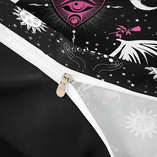 Miniatura 114 de Castle Fairy Juego de funda de edredón de cola de pez de sirena, tamaño Queen, juego de ropa de cama de escamas de sirena de acuarela arcoíris, 3