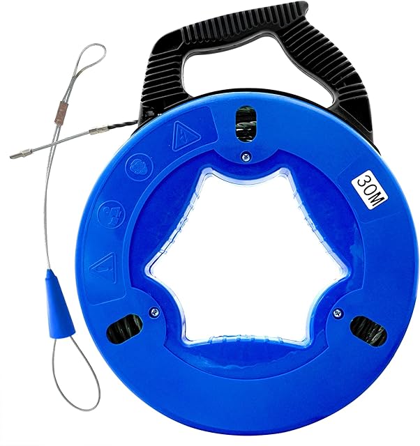 Akuoly Fish Tape 30m Polyester for Cable Laying, 4.5 mm Diameter