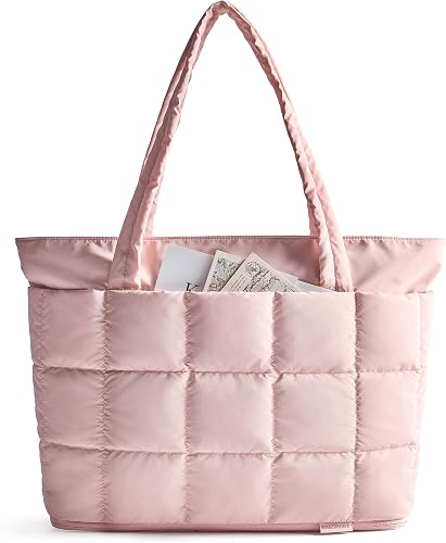 bagsmart Expandable Tote Bag for Women,22-28L Lightweight Puffer Travel Bag