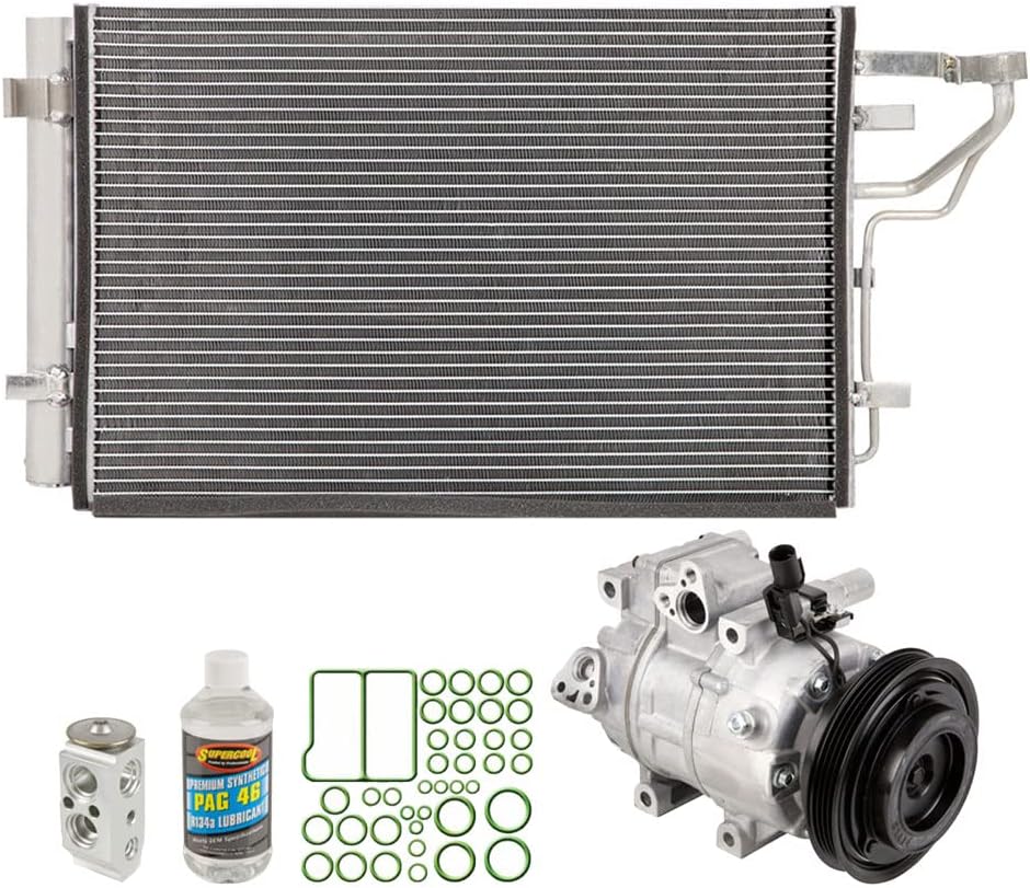 A/C Kit w/AC Compressor Condenser & Drier For Hyundai Elantra 2007 2008 2009 - BuyAutoParts 60-80705R6 New