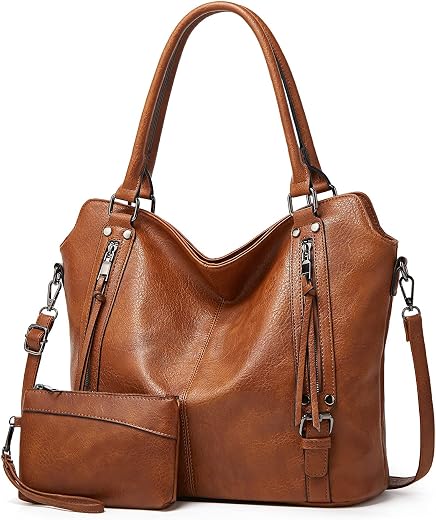 HUGGI Handbag for Woman or Girl with Detachable Strap & Wallet Purse for Women Handbag with Improve Zipper