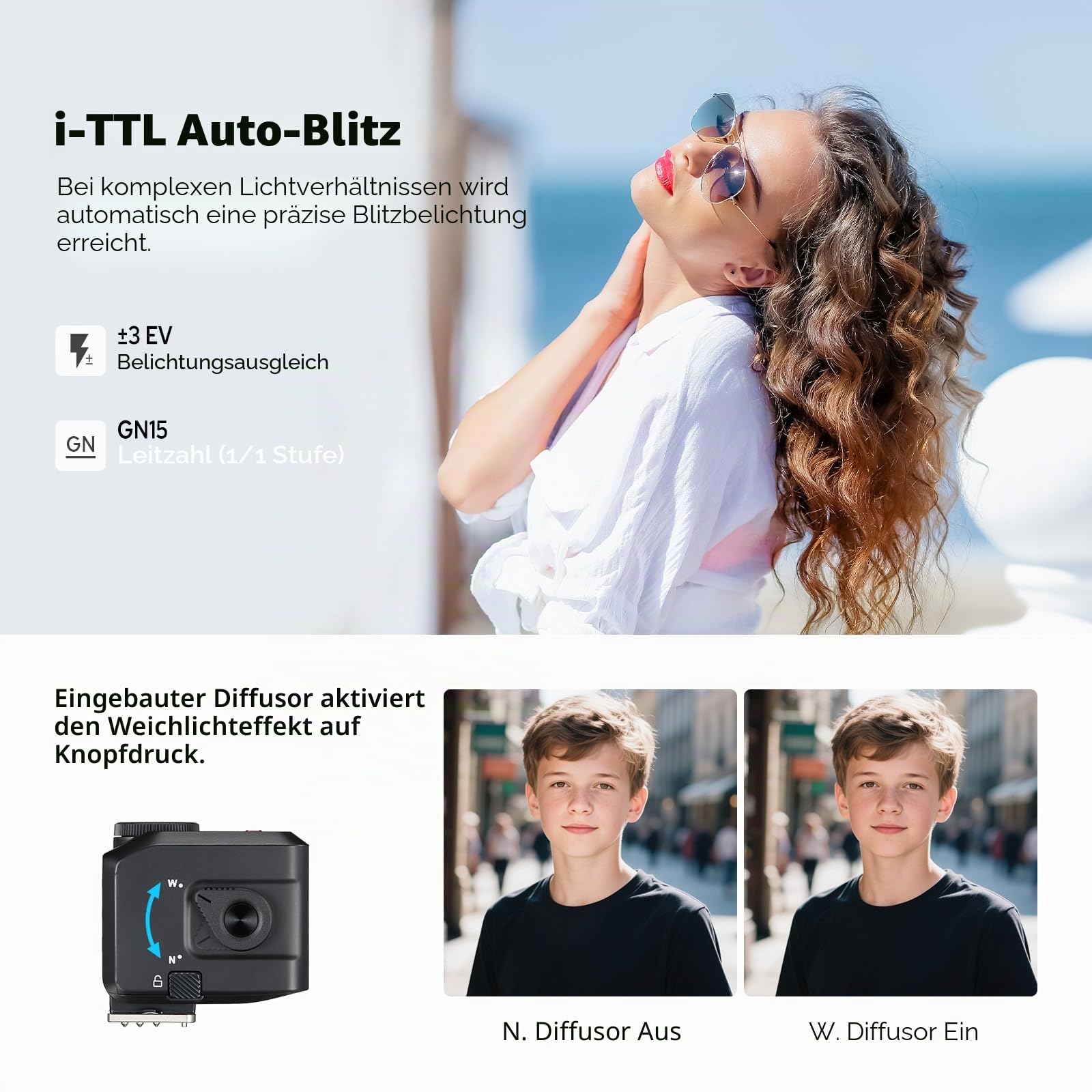 Godox IT30PRO-N Taschenblitz, kompatibel mit Nikon Z9, Z8, Z7II, Z6, ZFC, Touchscreen, Lithium-Akku, eingebauter Diffusor, USB-Aufladung, Schnellwechselschuh