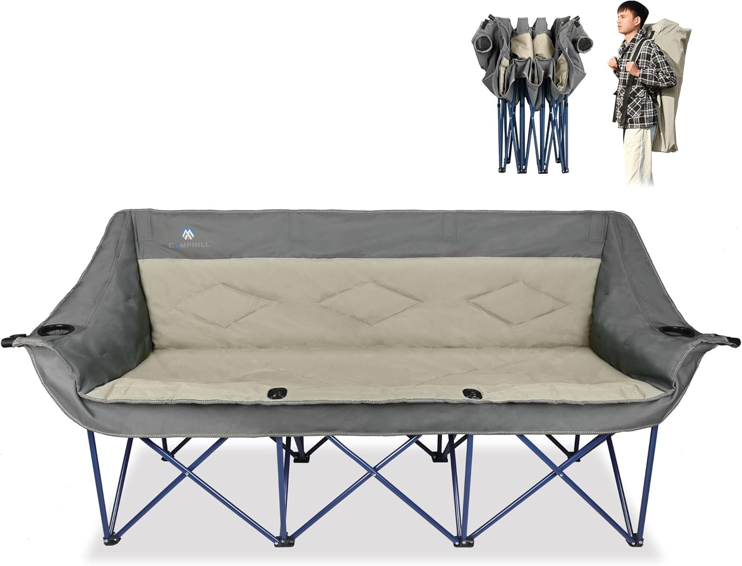Oversized 3 Person Camping Chair for Adults