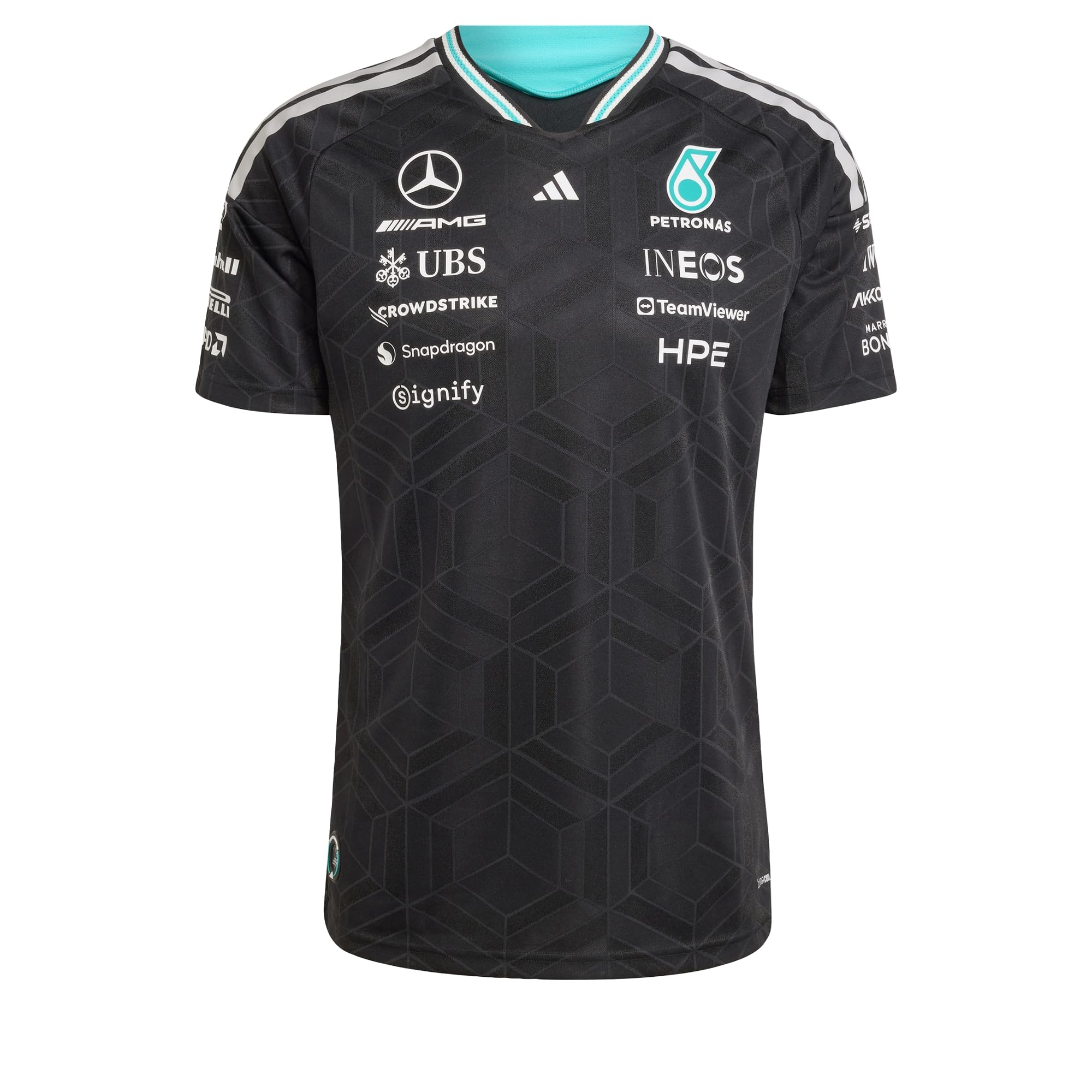 adidas Men's Mercedes - Amg Petronas Formula 1 Team Driver Jersey Authentic Shirt, Black, XXL
