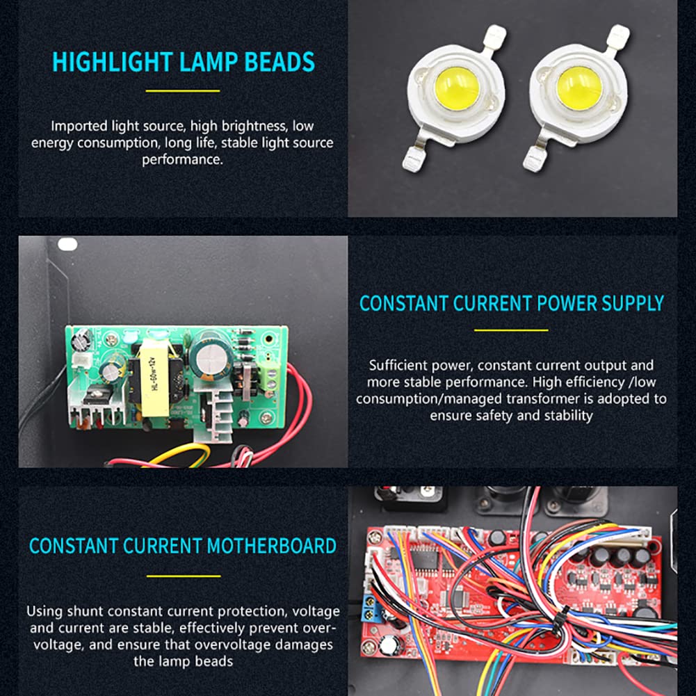 Luci da palco da 40W per discoteca, 8 luci a fascio effetto, luce da festa controllata tramite DMX, stroboscopica attivata dal suono, luci LED RGB per ballo, casa, compleanno, bar e feste