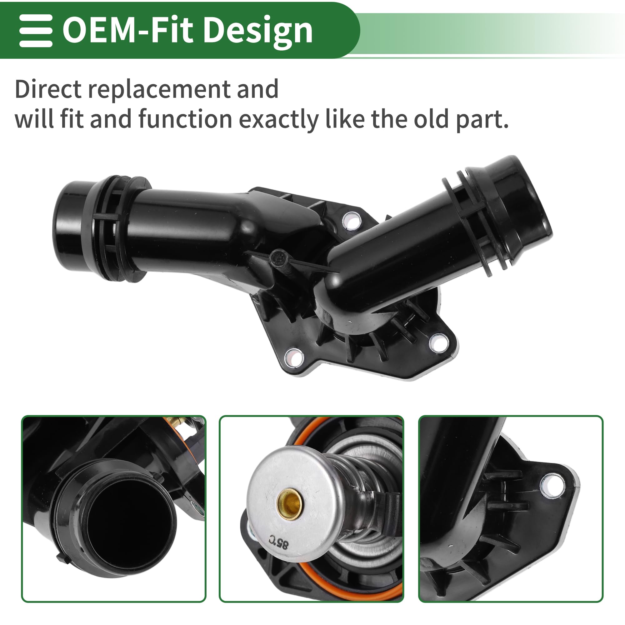Termostato Di Raffreddamento Gruppo alloggiamento termostato liquido di raffreddamento motore adatto per BMW 325Ci 2001-2006 2.5L 2494CC