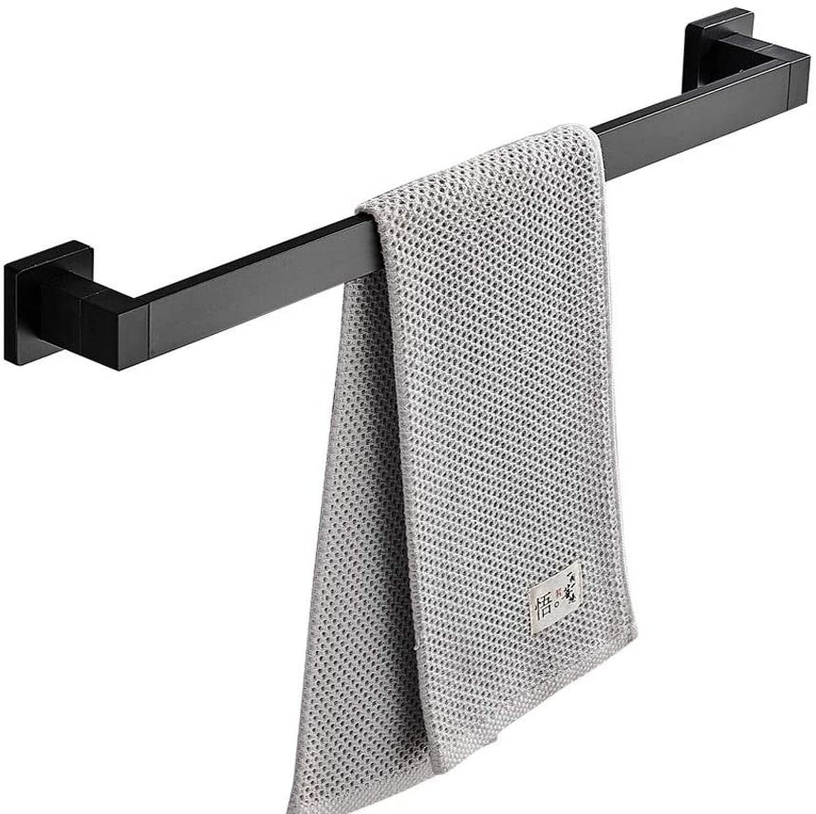 Porte-serviettes salle de bain en acier inoxydable étagère murale carrée